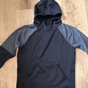 MTA Sport Black Hooded Pullover with Gray Raglan Sleeves